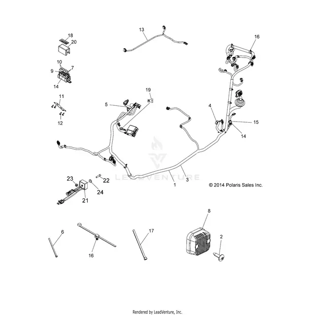 Electrical: Wire Harness (2) - 2015 Polaris Rzr 570 1