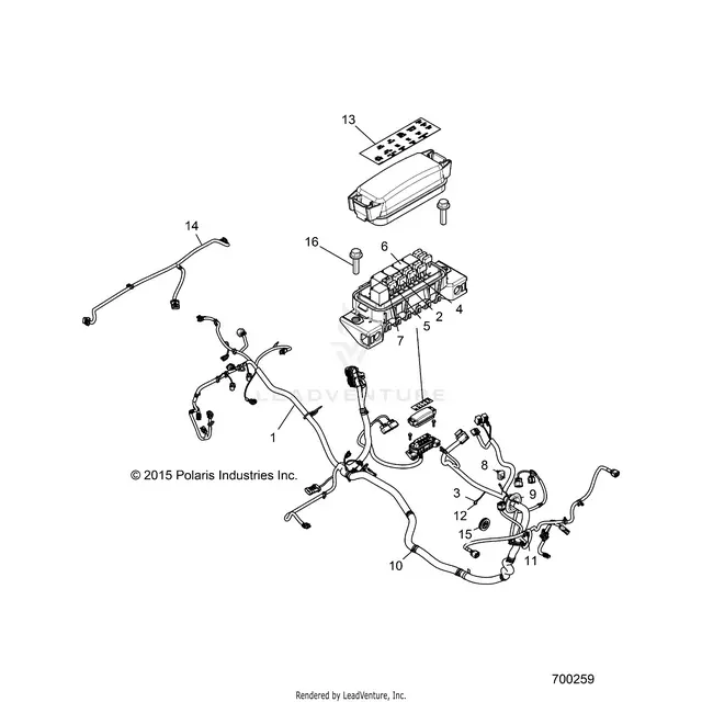 Electrical: Wire Harness (2) - 2016 Polaris Rzr 900/900 Eps 1