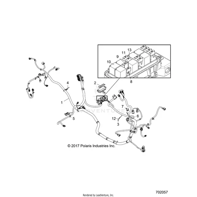 Electrical: Wire Harness (2) - 2018 Polaris Rzr 900/900 Eps 1