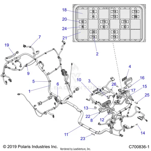 Electrical: Wire Harness (2) - 2020 Polaris Rzr Turbo S 1