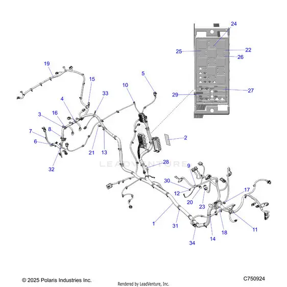Electrical: Wire Harness (2) - 2026 Polaris Rzr Xp 4 1000 Sport 1
