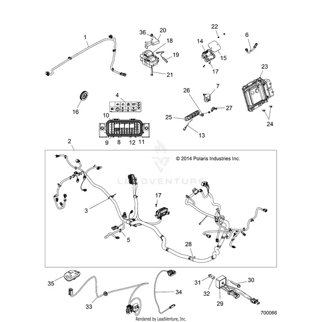 Electrical: Wire Harness - 2015 Polaris Rzr S 900 1