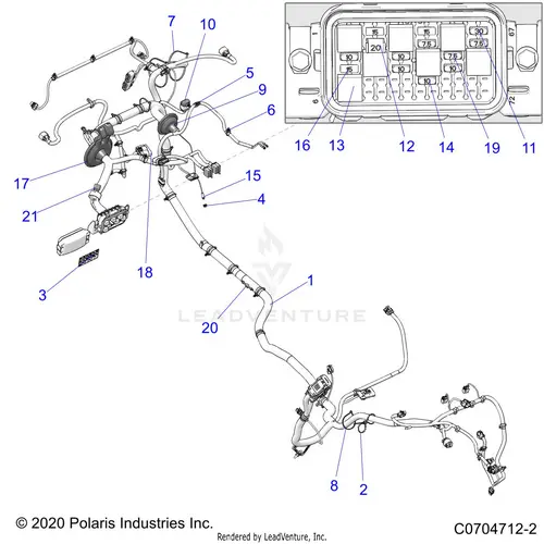Electrical: Wire Harness - 2025 Polaris Rzr 900 Trail Sport 1