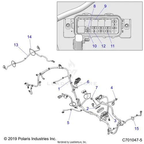 Electrical: Wire Harness (3) - 2021 Polaris Rzr Trail 1