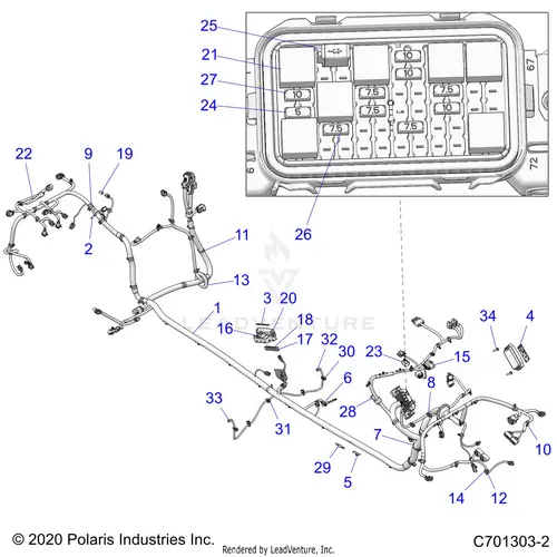Electrical: Wire Harness Chassis - 2021 Polaris Rzr Pro Xp 4 Sport Rockford Le 1
