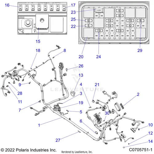 Electrical: Wire Harness Chassis - 2021 Polaris Rzr Pro Xp Sport Ca 1