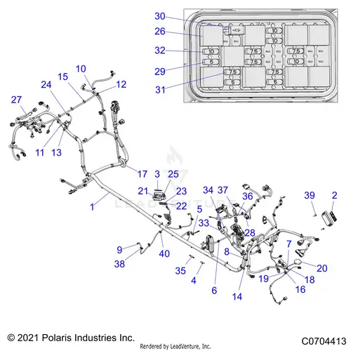 Electrical: Wire Harness Chassis Deluxe Ride Command - 2021 Polaris Rzr Pro Xp 4 Ultimate 1