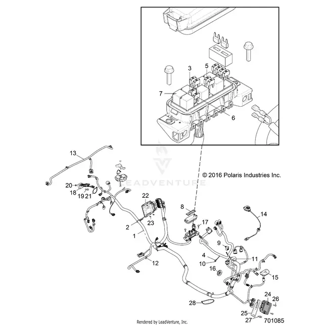 Electrical: Wire Harness Gps - 2017 Polaris Rzr 900/900 Eps 1