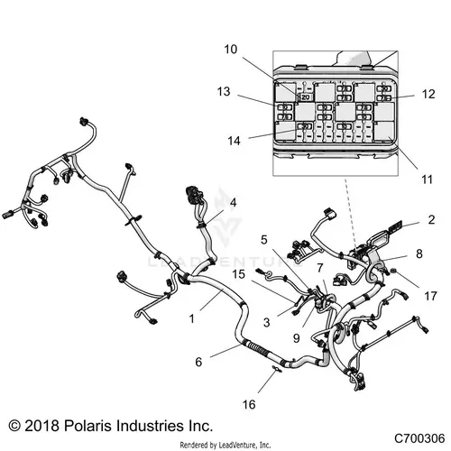 Electrical: Wire Harness H.Lift - 2020 Polaris Rzr Xp 1000 1