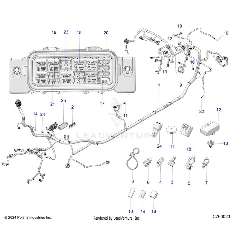 Electrical: Wire Harnesses Chassis - 2025 Polaris General 4 1000 Sport 1