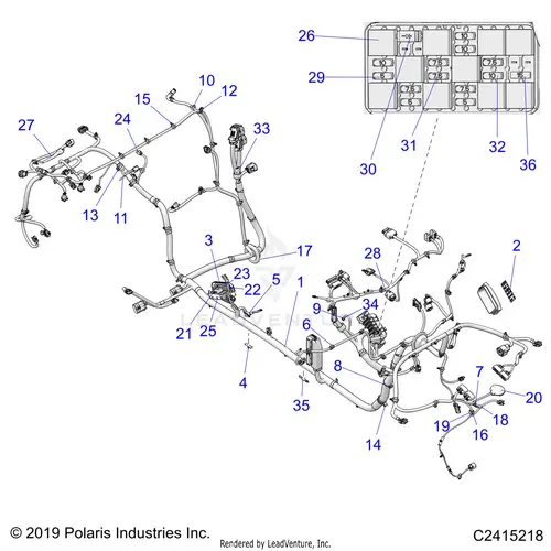 Electrical: Wire & Wire Harness Chassis - 2020 Polaris Rzr Pro Xp 1