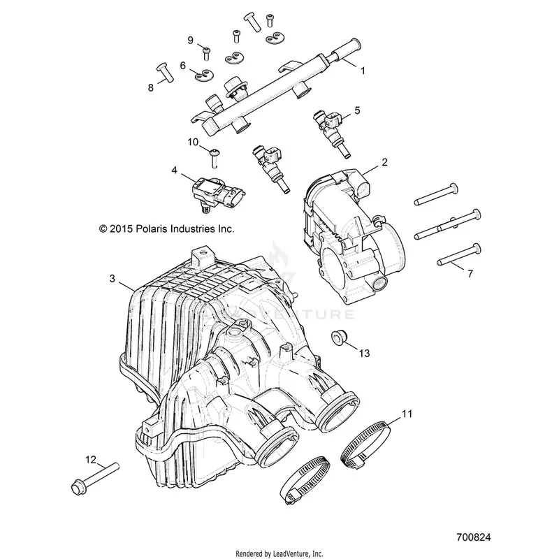 Engine: Air Intake Manifold - 2016 Polaris General 1000 Eps 1