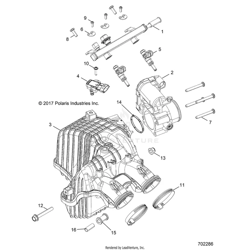Engine: Air Intake Manifold - 2018 Polaris General 1000 Eps 1