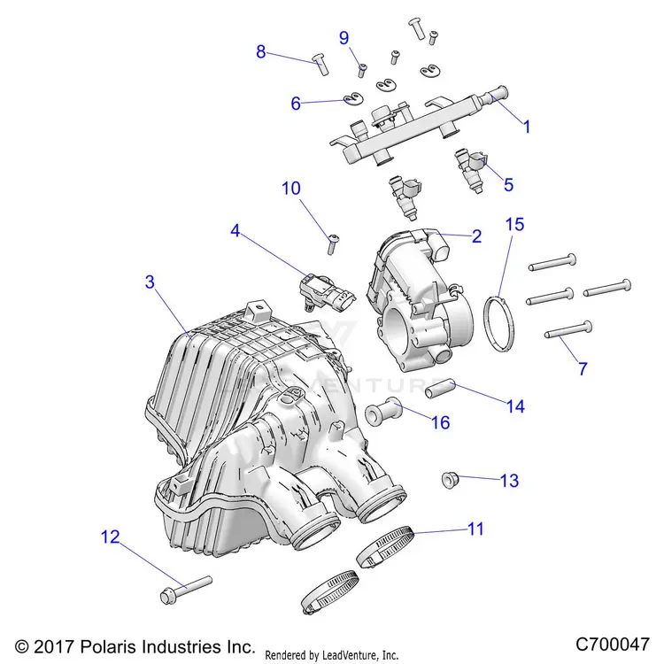 Engine: Air Intake Manifold - 2019 Polaris General 1000 Eps 1