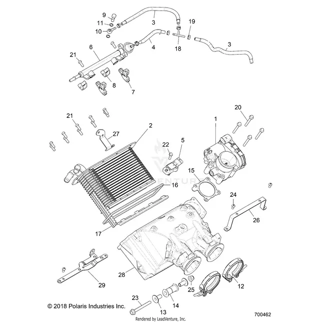 Engine: Air Intake Manifold - 2019 Polaris Rzr Turbo 4 1