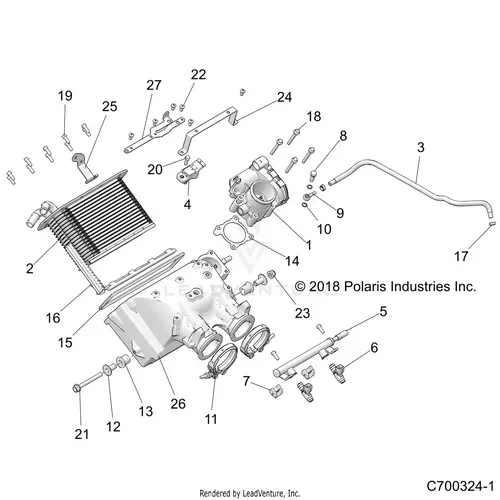 Engine: Air Intake Manifold - 2020 Polaris Rzr Turbo S 1