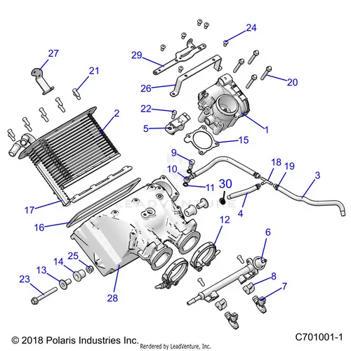 Engine: Air Intake Manifold - 2021 Polaris Rzr Turbo S 4 1