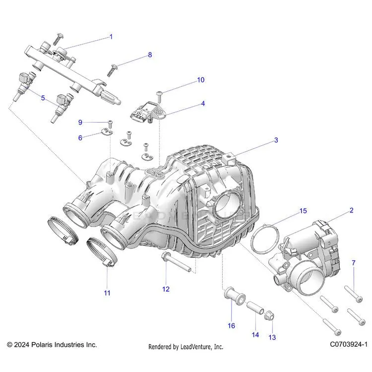 Engine: Air Intake Manifold Throttle Body Fuel Rail - 2023 Polaris General Xp 4 1000 Ultimate 1