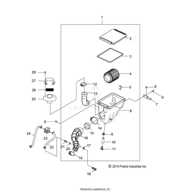 Engine: Air Intake System - 2015 Polaris Rzr 170 1
