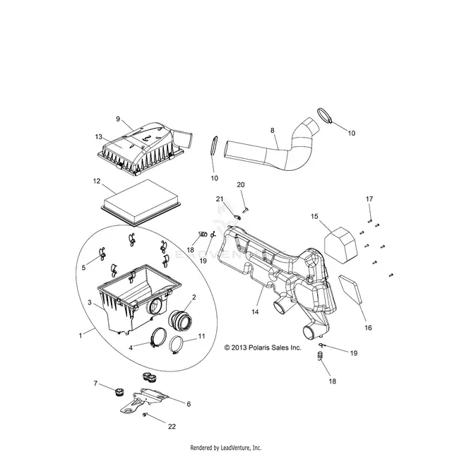 Engine: Air Intake System - 2015 Polaris Rzr 570 1