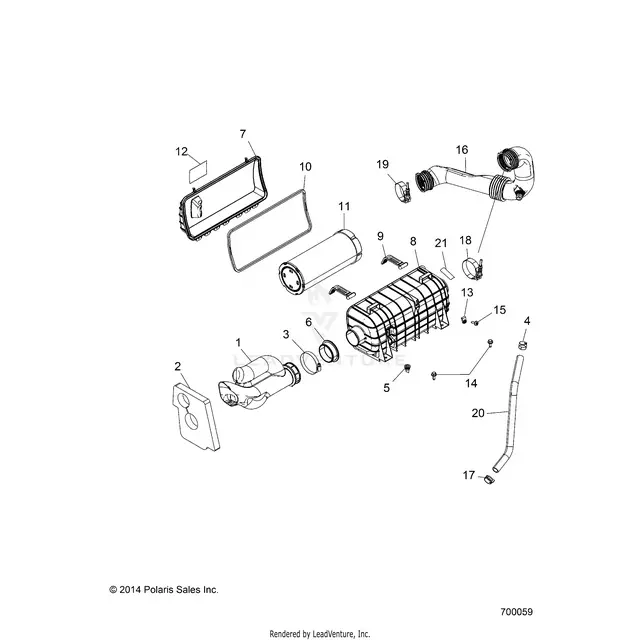 Engine: Air Intake System - 2015 Polaris Rzr S 900 1