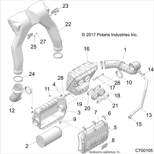 Engine: Air Intake System - 2019 Polaris Rzr Rs1 1