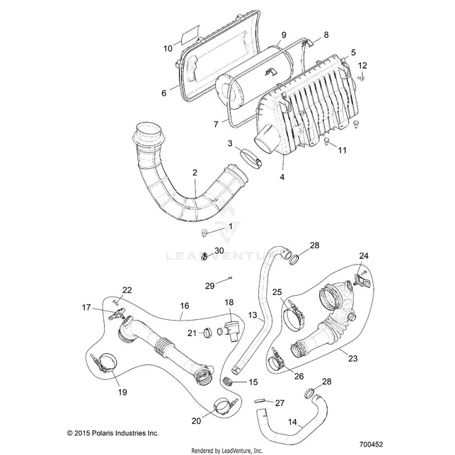 Engine: Air Intake System - 2019 Polaris Rzr Xp 4 Turbo S Velocity 1