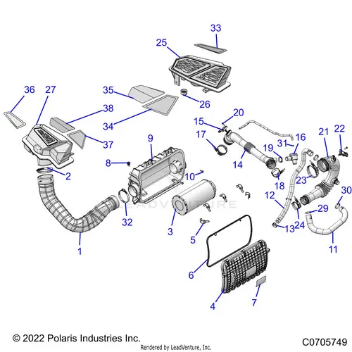 Engine: Air Intake System - 2021 Polaris Rzr Pro Xp 4 Ultimate 1