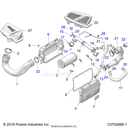 Engine: Air Intake System - 2021 Polaris Rzr Pro Xp Ultimate 1