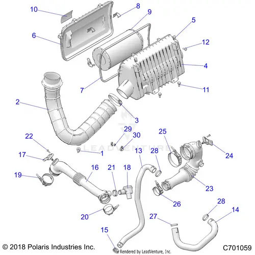 Engine: Air Intake System - 2021 Polaris Rzr Turbo S 1
