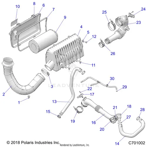 Engine: Air Intake System - 2021 Polaris Rzr Xp 4 Turbo 1