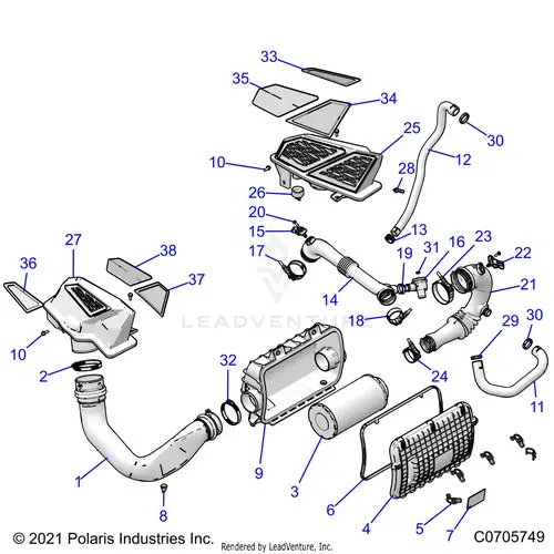 Engine: Air Intake System - 2022 Polaris Rzr Pro Xp 4 Ultimate 1