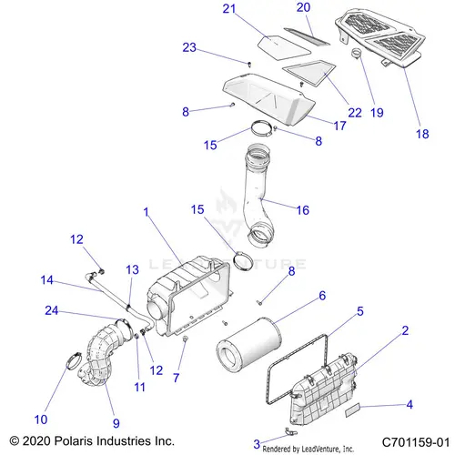 Engine: Air Intake System - 2023 Polaris Rzr Pro R Ride Command 1