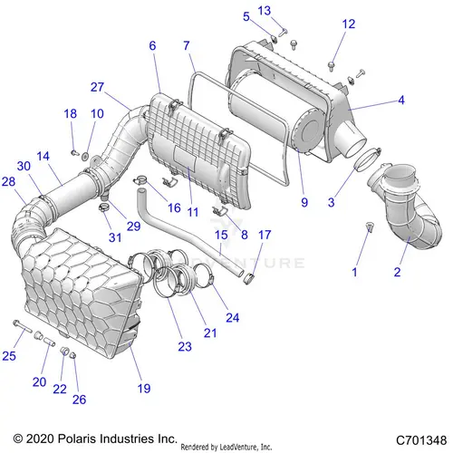 Engine: Air Intake System - 2023 Polaris Rzr Xp 4 1000 Premium 1