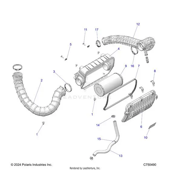 Engine: Air Intake System - 2025 Polaris Rzr Xp 1000 Premium 1