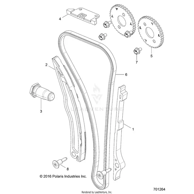 Engine: Cam Chain And Sprocket - 2018 Polaris Rzr 570 Eps 1