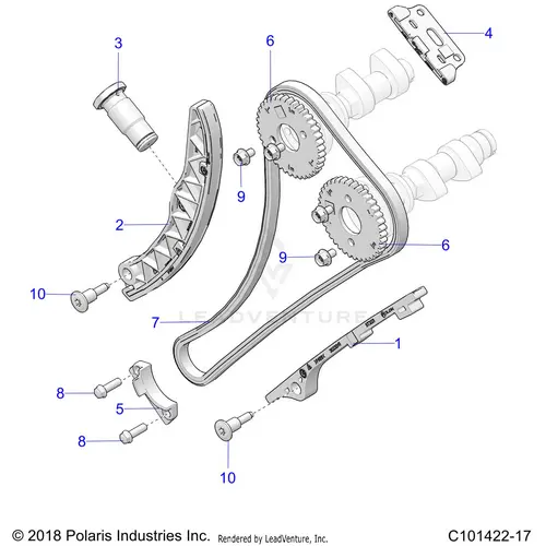 Engine: Cam Chain And Sprocket - 2020 Polaris Rzr 570 1