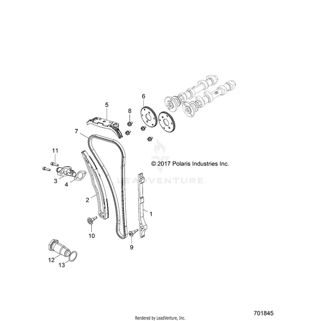 Engine: Cam Chain And Tensioner - 2017 Polaris Rzr Xp 1000 1