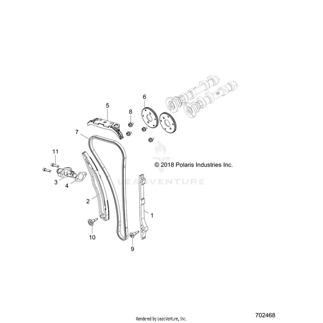 Engine: Cam Chain And Tensioner - 2019 Polaris Rzr Xp 4 1000 1