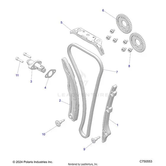 Engine: Cam Chain And Tensioner - 2025 Polaris Rzr Xp 4 1000 Premium 1
