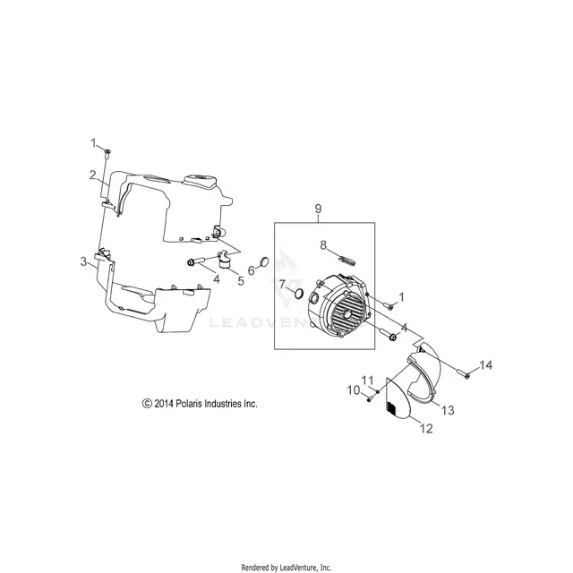 Engine: Cooling - 2016 Polaris Rzr 170 1