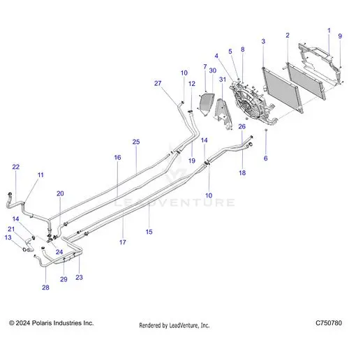 Engine: Cooling - 2025 Polaris Rzr Pro Xp 4 Sport 1