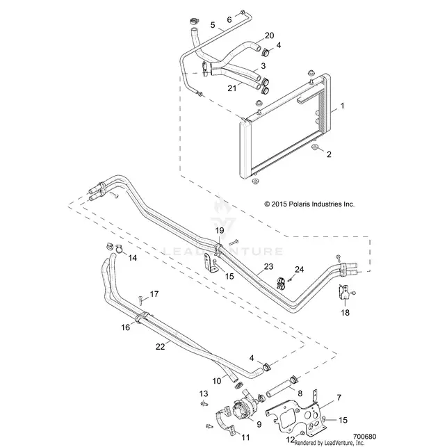 Engine: Cooling Aux. System - 2016 Polaris Rzr Xp 4 Turbo 1