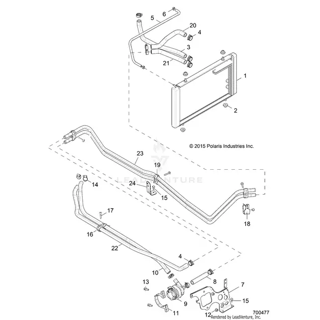 Engine: Cooling Aux. System - 2016 Polaris Rzr Xp Turbo 1