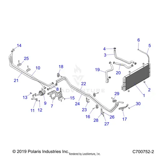 Engine: Cooling Aux. System - 2020 Polaris Rzr Turbo S Velocity 1