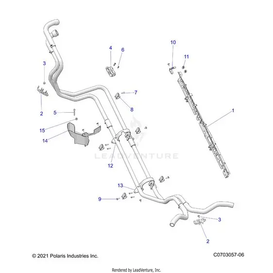 Engine: Cooling Hose Mounting - 2023 Polaris Rzr Pro R Sport/Premium 1