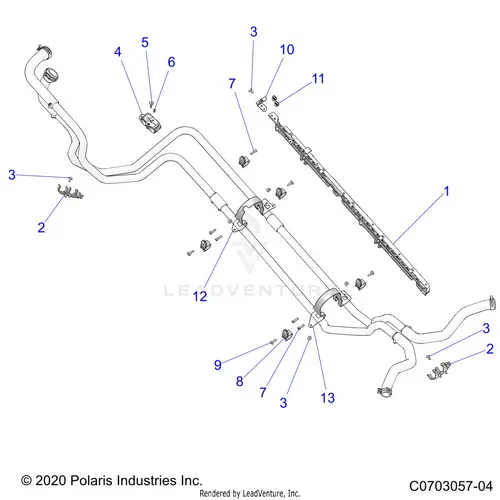 Engine: Cooling Hose Mounting - 2023 Polaris Rzr Pro R Ultimate 1