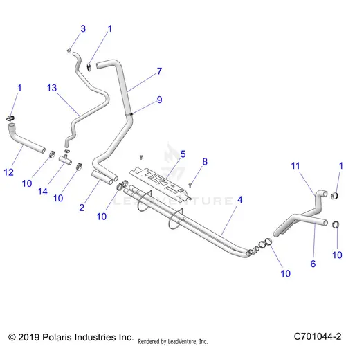 Engine: Cooling Hoses - 2020 Polaris Rzr 570 1