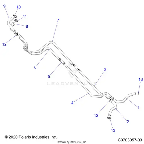 Engine: Cooling Hoses - 2022 Polaris Rzr Pro R Sport/Premium 1