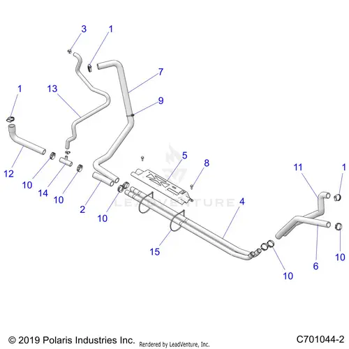 Engine: Cooling Hoses - 2022 Polaris Rzr Trail 570 1